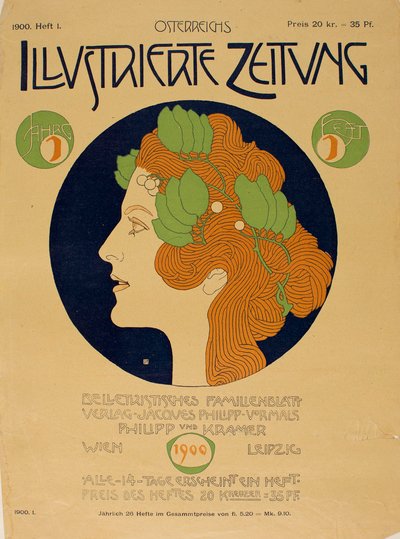 奥地利插图报纸，1900年。 作者 科洛曼·莫泽（Koloman Moser）