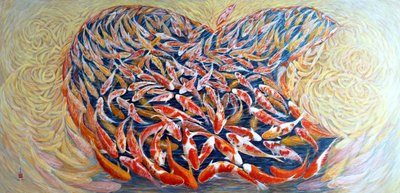 我是最棒的，2013年（东方水粉画，宣纸）。 作者 陈美