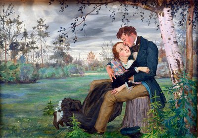 The Lovers par Somov, Konstantin Andreyevich (1869-1939) 作者 康斯坦丁·安德烈维奇·索莫夫