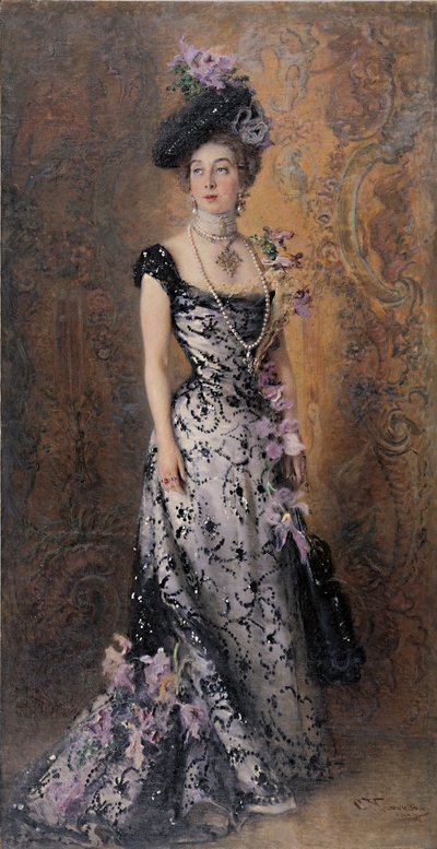 兰花典雅，1900年 作者 康斯坦丁·埃戈罗维奇·马科夫斯基