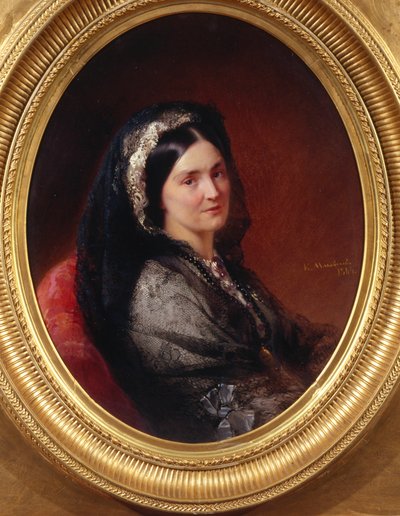 伯爵夫人纳塔利娅·帕夫洛夫娜·斯特罗加诺娃的肖像1796-1872年，1864年 作者 康斯坦丁·埃戈罗维奇·马科夫斯基