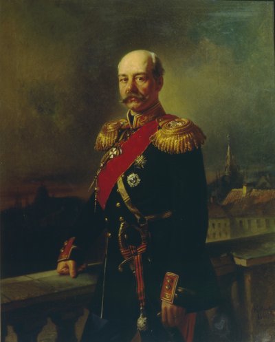 康斯坦丁·彼得罗维奇·冯·考夫曼将军的肖像1818-1882年，1866年 作者 康斯坦丁·埃戈罗维奇·马科夫斯基