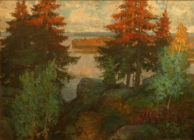 秋景，1920 作者 康斯坦丁·伊万诺维奇·戈尔巴托夫