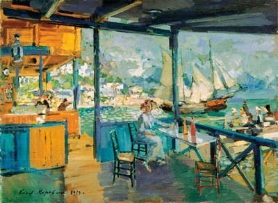 1914年在古尔祖夫码头。 作者 Konstantin Alekseevich Korovin
