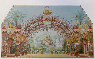 芭蕾舞剧《胡桃夹子》的舞台设计，P. Tchaykovsky设计，1892年 作者 康斯坦丁·马特维耶维奇·伊万诺夫