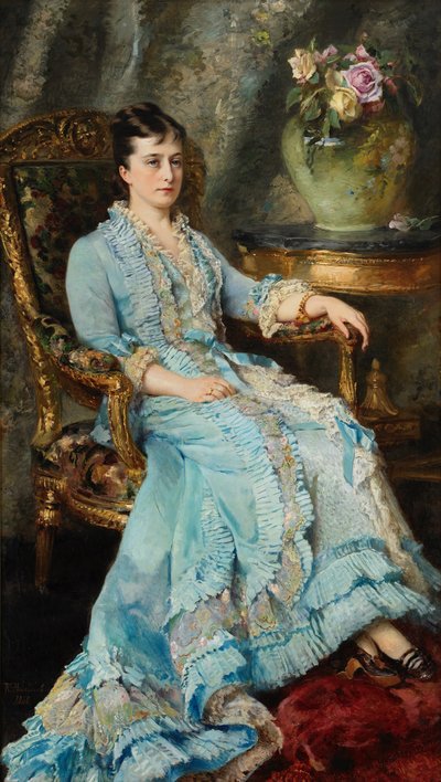 叶卡捷琳娜-米哈伊洛夫娜-多尔戈鲁科娃公主的肖像 1847-1922年，1880年。 作者 康斯坦丁·叶戈罗维奇·马科夫斯基