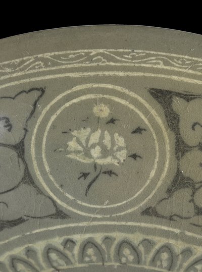 Bowl with cranes and clouds, c.1150-1200 (celadon-glazed stoneware) 作者 韩国学校