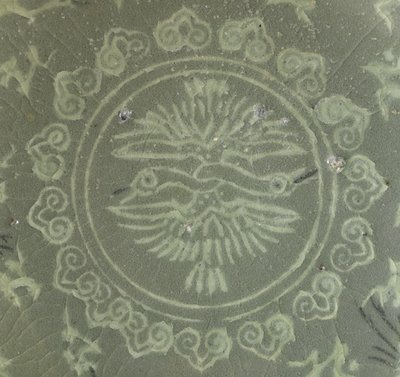 带起重机和云的碗，约1150-1200年 作者 韩国学校