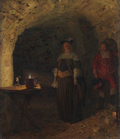 利奥诺拉·克里斯蒂娜（Leonora Christina），由弗雷德里克·阿勒费尔特（Frederik Ahlefeldt）在蓝塔（Blue Tower）中领导，1893年。 作者 Kristian Zahrtmann