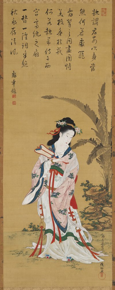 中国美人，1700年代末-1800年代初。 作者 久保顺曼