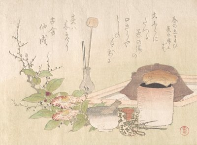 一套用于茶道的器具，19世纪。 作者 久保顺曼