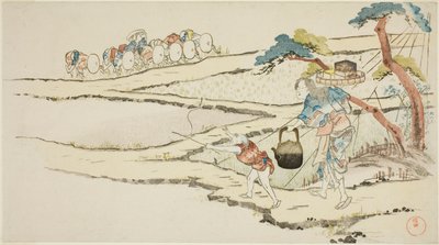 为插秧机送粮 作者 久保顺曼