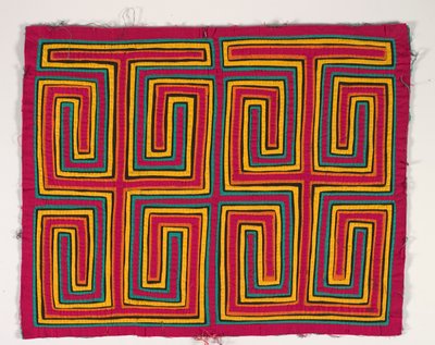 衬衫镶片（mola），c.1950（贴花棉） 作者 库纳印第安文化