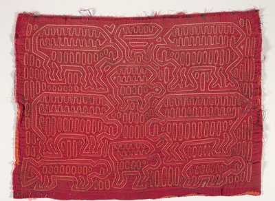 衬衫镶片（mola），c.1950（贴花棉） 作者 库纳印第安文化