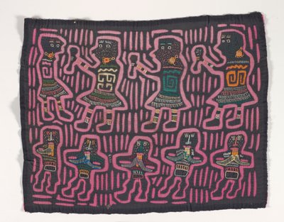 衬衫镶板（莫拉），约 1950 年（贴花棉布） 作者 库纳印第安文化