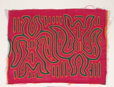 衬衫镶片（mola），c.1950（贴花棉） 作者 库纳印第安文化