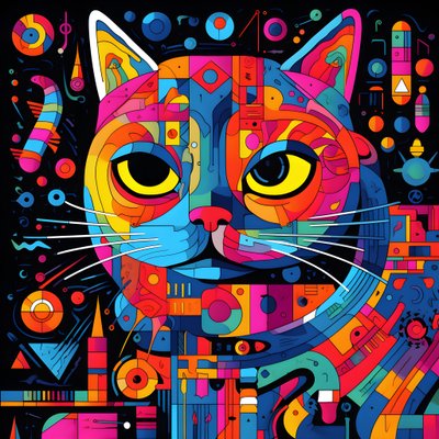 抽象猫图案 2 作者 Kurt Heppke