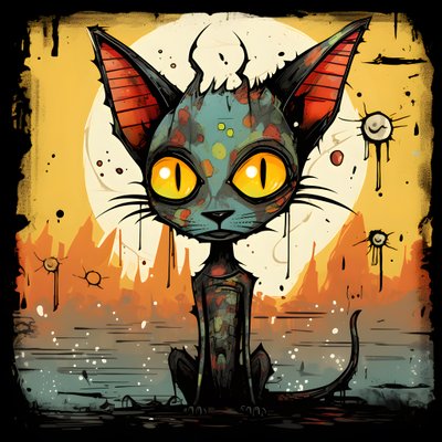 卡通异想天开的狮身人面像猫 3 作者 Kurt Heppke