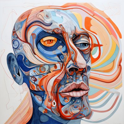 脸，螺旋形的眼睛，鸟形的鼻子…… 作者 Kurt Heppke