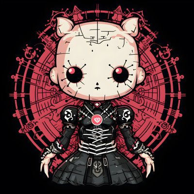 Hello Kitty 饰演 Pinhead 衬衫设计 3 作者 Kurt Heppke