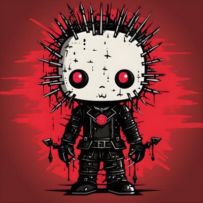 Hello Kitty 饰演 Pinhead 衬衫设计 4 作者 Kurt Heppke