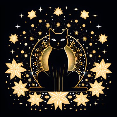 坐莲花冥想的猫2 作者 Kurt Heppke
