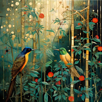 森林里的蜂鸟和青蛙 1 作者 Kurt Heppke