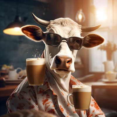 戴墨镜的奶牛和冷咖啡 1 作者 Kurt Heppke