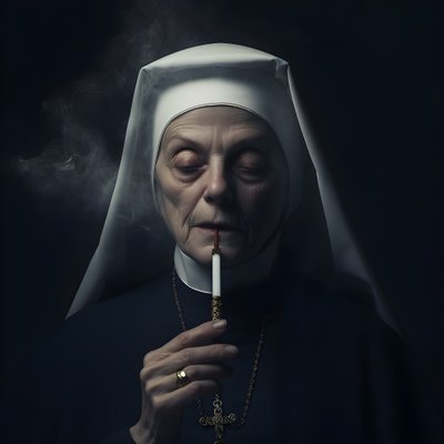 带着钻石项链的修女抽着一卷雪茄 1 作者 Kurt Heppke