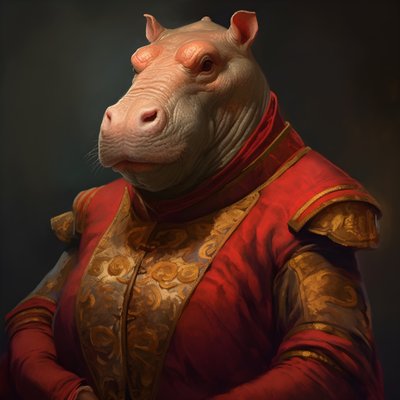 古代民国雌性河马肖像3 作者 Kurt Heppke
