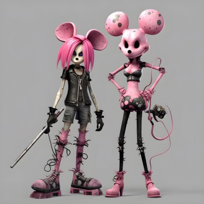 圣诞节前的噩梦朋克粉色米妮和米老鼠3 作者 Kurt Heppke