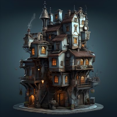 有建筑和石梯的街区 2 作者 库尔特赫普克