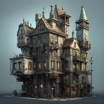 有建筑和石梯的街区 3 作者 Kurt Heppke