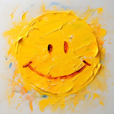用 Impasto 1 画的黄色笑脸 作者 Kurt Heppke