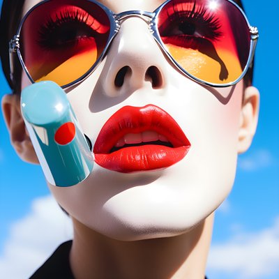 超级接近女人嘴边的彩色融化冰棒 4 作者 Kurt Heppke