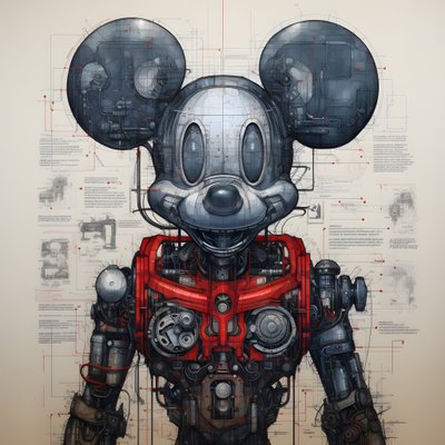 赛博朋克米老鼠 1 的技术图纸 作者 Kurt Heppke