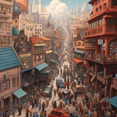 人山人海的小镇 1 作者 Kurt Heppke