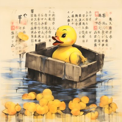 trendiges gummiente werbeplakat - the yellow 4 作者 Kurt Heppke