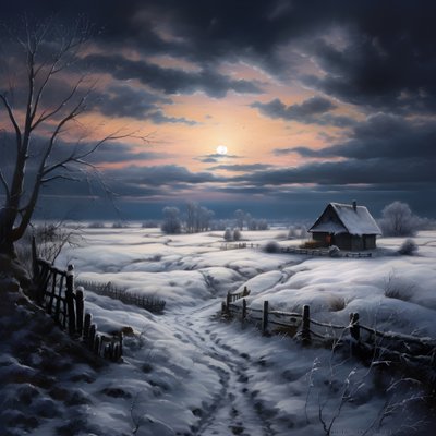 雪景中间农场 1 作者 Kurt Heppke