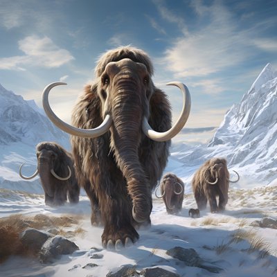 苔原上的长毛象群 2 作者 Kurt Heppke