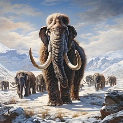 苔原上的长毛猛犸象群 4 作者 Kurt Heppke