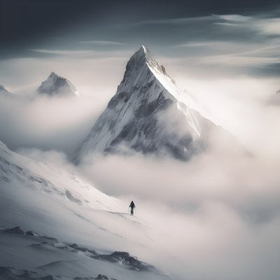 两个人在云山上滑雪 1 作者 库尔特赫普克