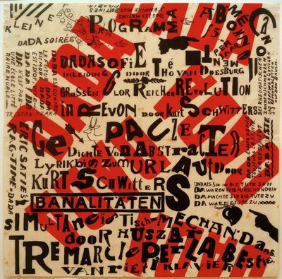 达达（Dada）晚会的海报 作者 Kurt Schwitters
