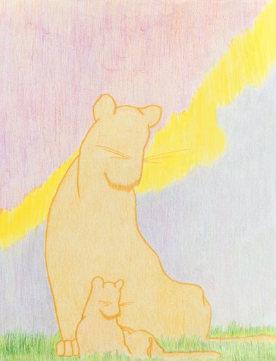同类双璧》，2006 年（纸上彩色铅笔） 作者 柯蒂斯·L·米勒