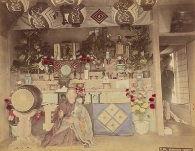 佛教牧师 作者 Kusakabe Kimbei