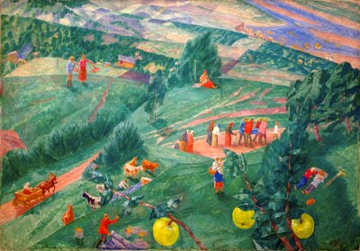 正午》，1917年。   作者 库兹马·彼得罗夫·沃德金