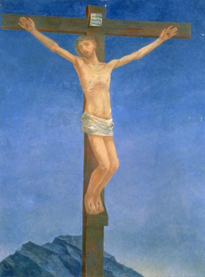 十字架，1923年 作者 Kuzma Sergeevich Petrov Vodkin