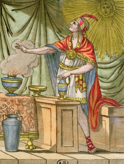 古代秘鲁牧师，来自Saint-Sauveur的Jules Grasset的“百科全书”（1757-1810）1796 作者 LF Labrousse