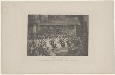 荷兰威廉敏娜王后与亨利王子的婚礼仪式，1901 年
荷兰威廉敏娜王后与梅克伦堡亨利公爵的婚礼仪式（物品上的标题） 作者 L安格勒