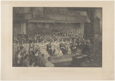 1901 年 2 月 7 日荷兰威廉敏娜王后和梅克伦堡亨德里克公爵在海牙举行婚礼（标题见实物） 作者 L安格勒